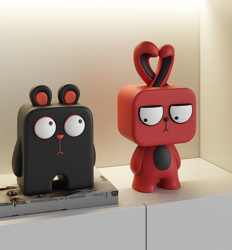 Funny Big-Eyed Rabbit Desktop Decoration Ornaments-Homelova
