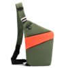 Green with orange left shoulder
