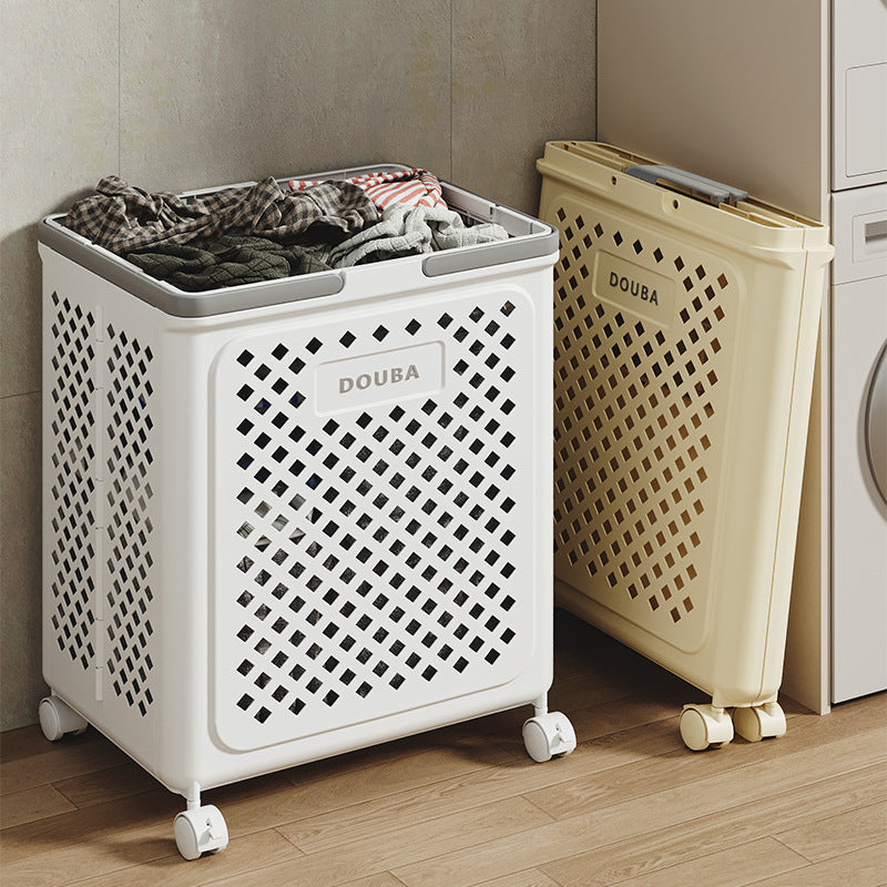 Foldable Laundry Basket with Wheels-Homelova