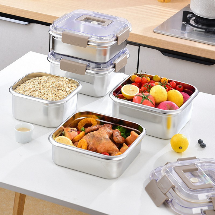 Portable Stainless Steel Cling Box 1600ml-Homelova