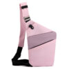 Pink with purple left shoulder