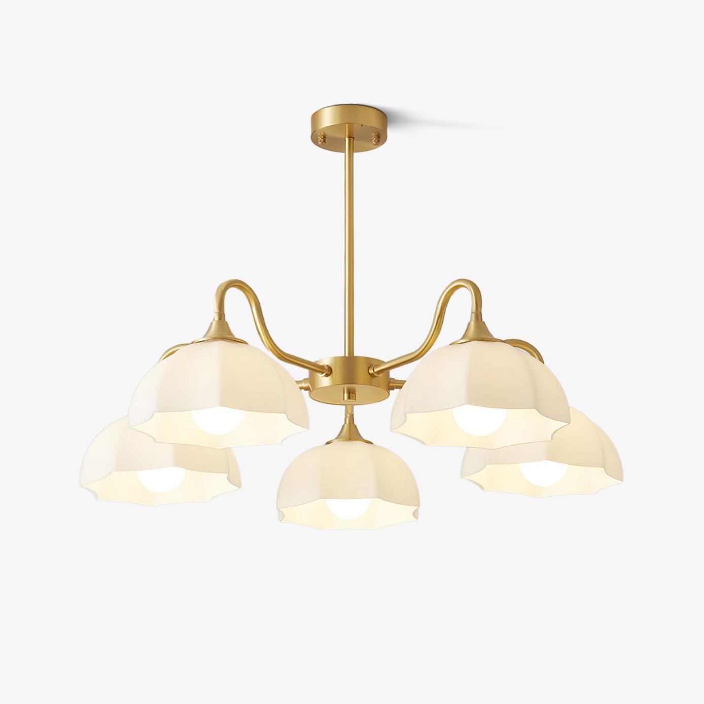 Octagonal Glass Bowl Chandelier-Homelova
