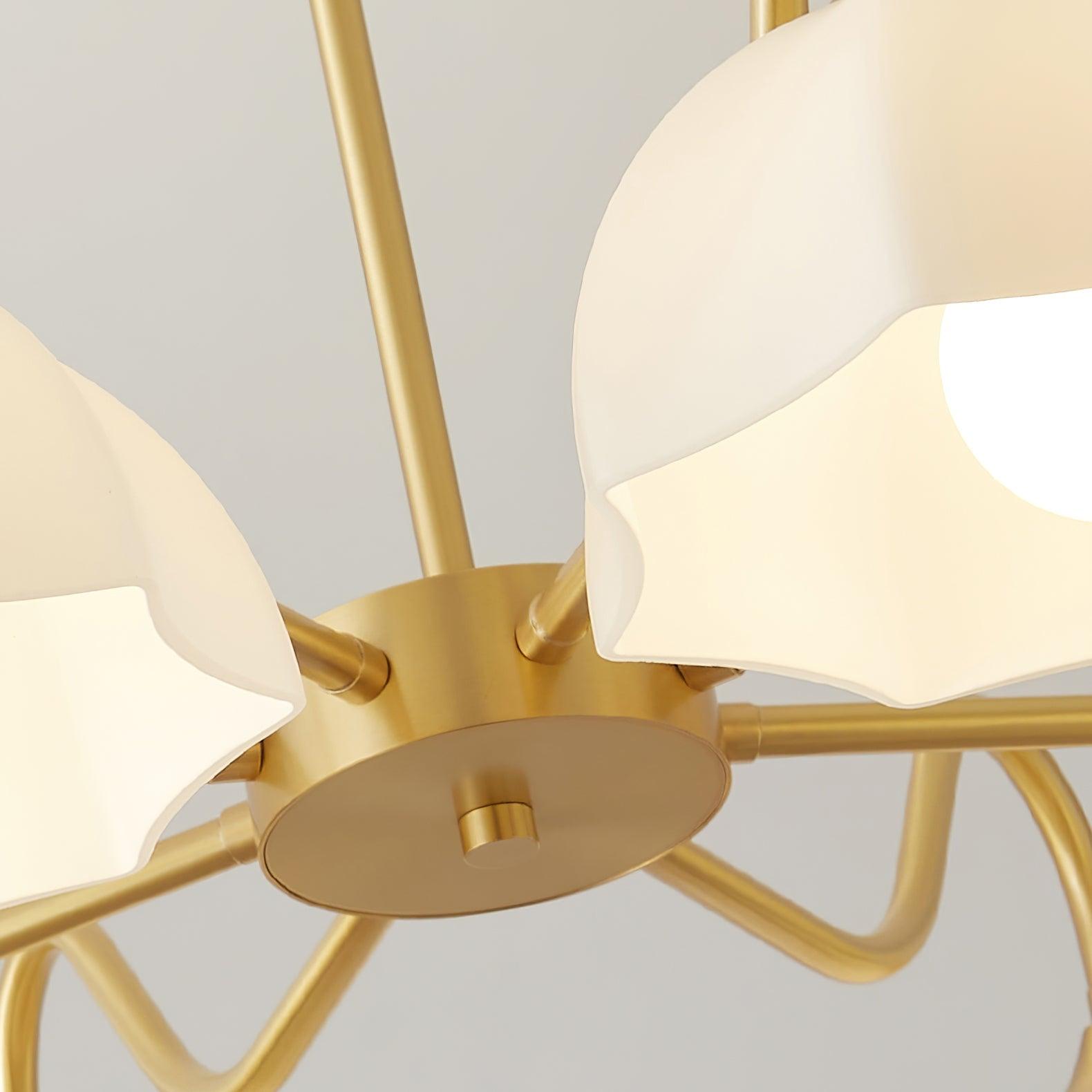 Octagonal Glass Bowl Chandelier-Homelova
