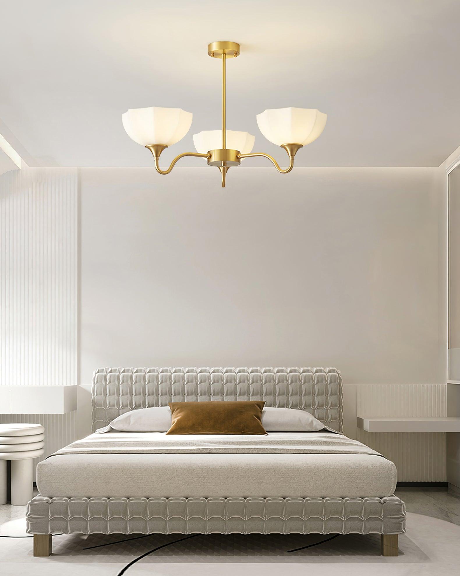 Octagonal Glass Bowl Chandelier-Homelova
