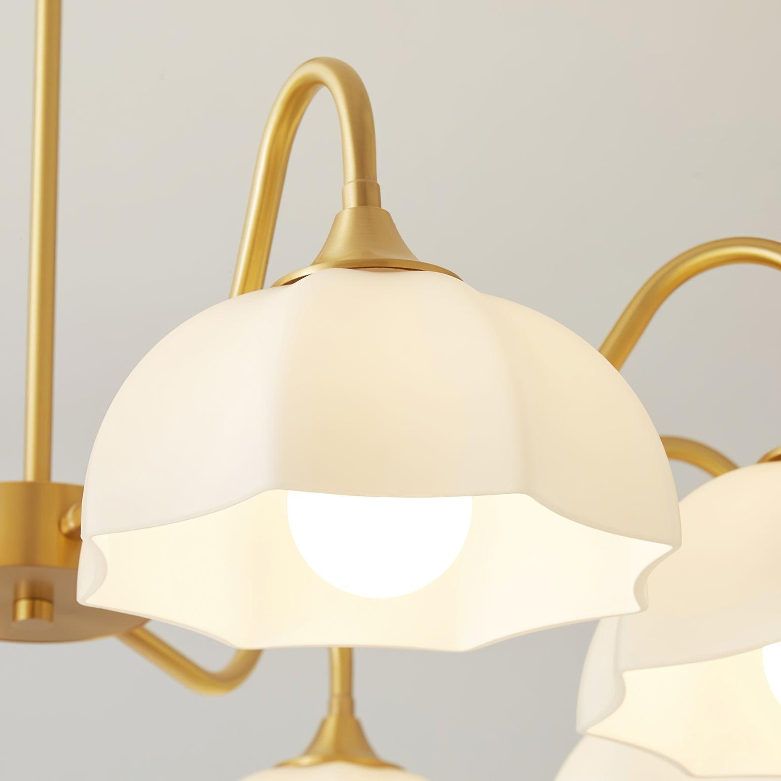 Octagonal Glass Bowl Chandelier-Homelova