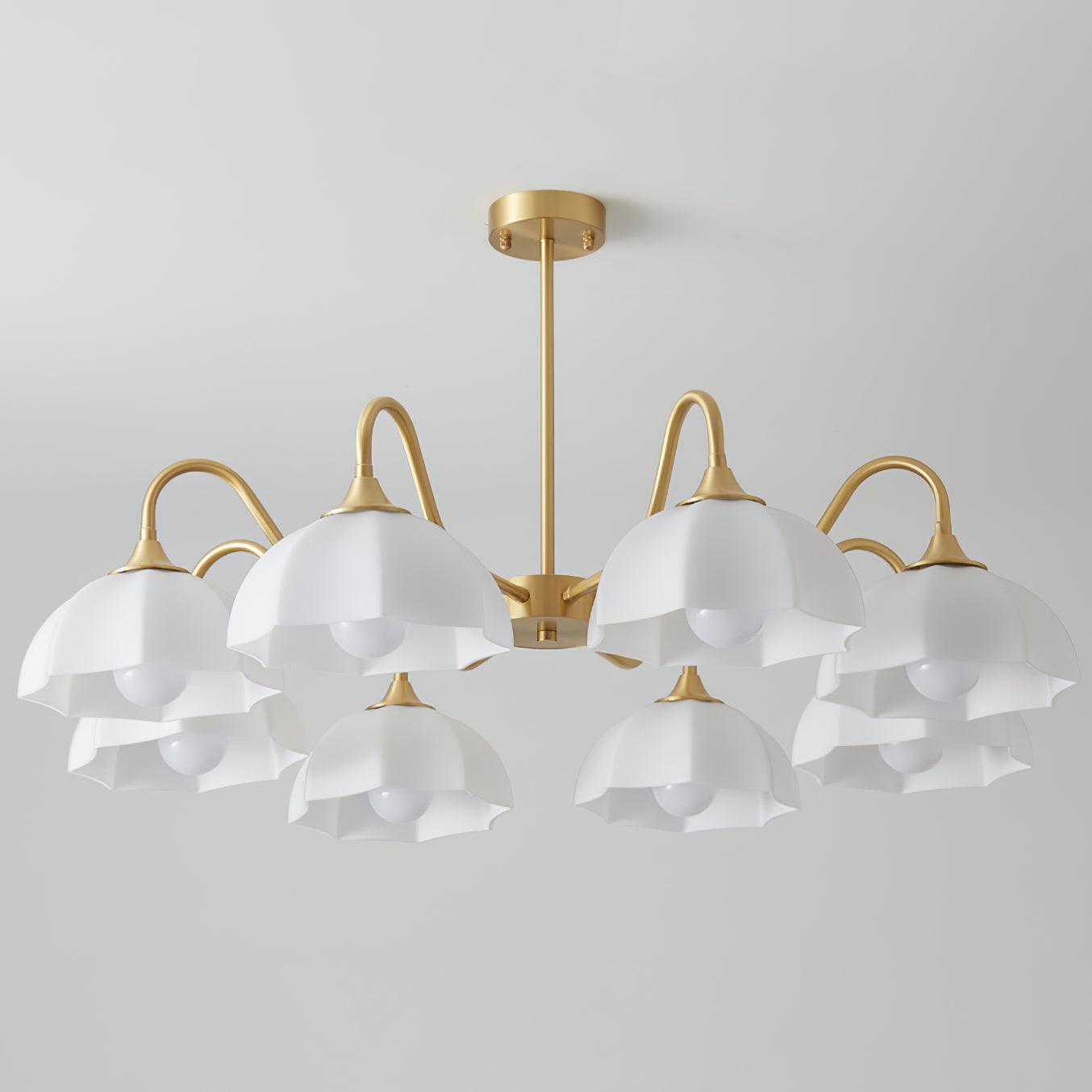 Octagonal Glass Bowl Chandelier-Homelova