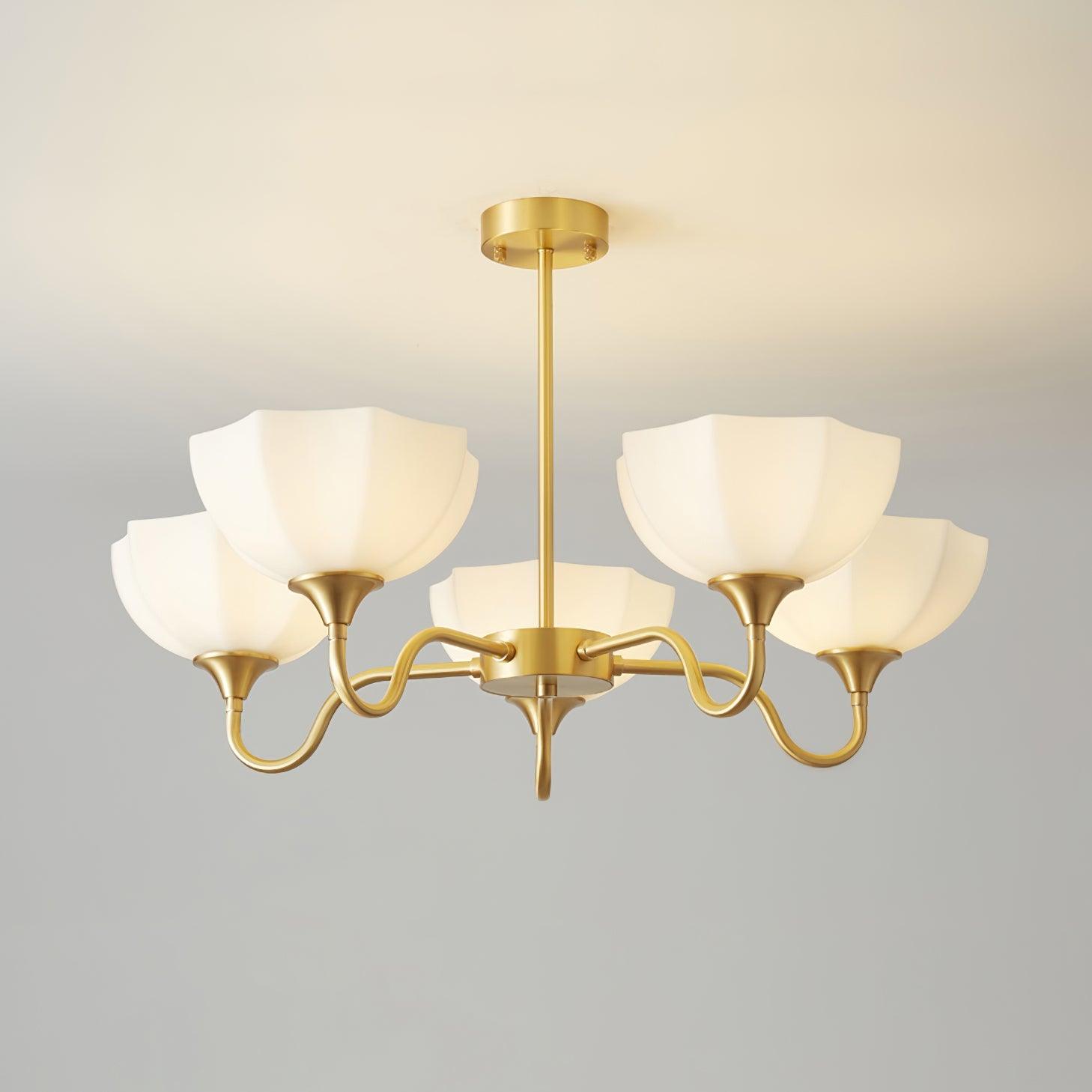 Octagonal Glass Bowl Chandelier-Homelova