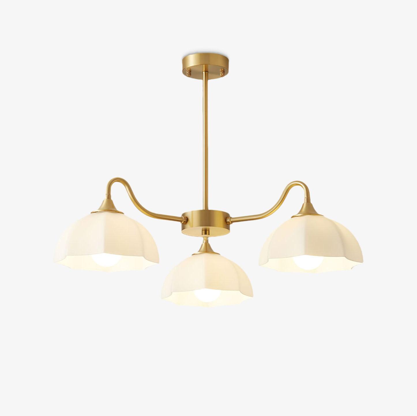 Octagonal Glass Bowl Chandelier-Homelova