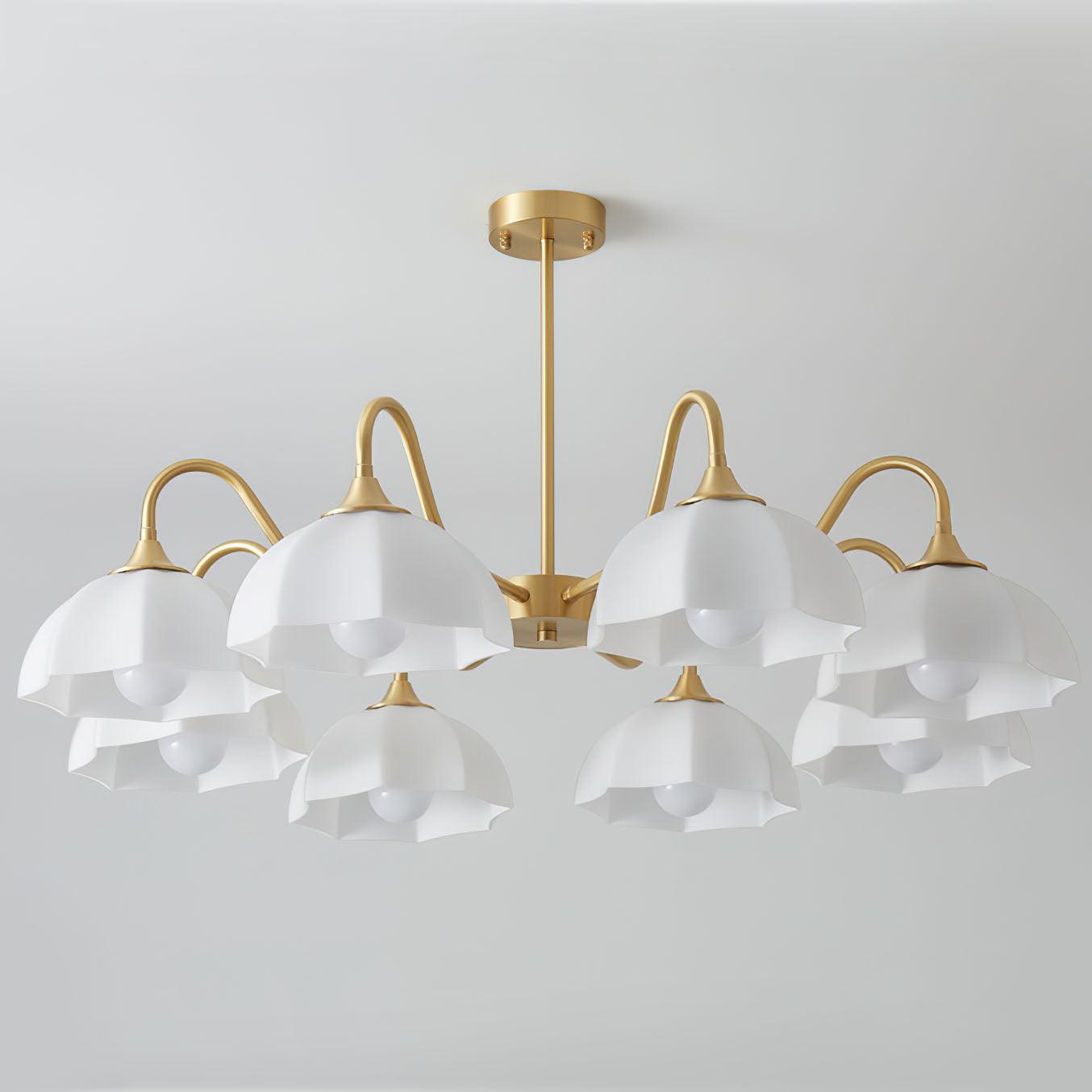 Octagonal Glass Bowl Chandelier-Homelova