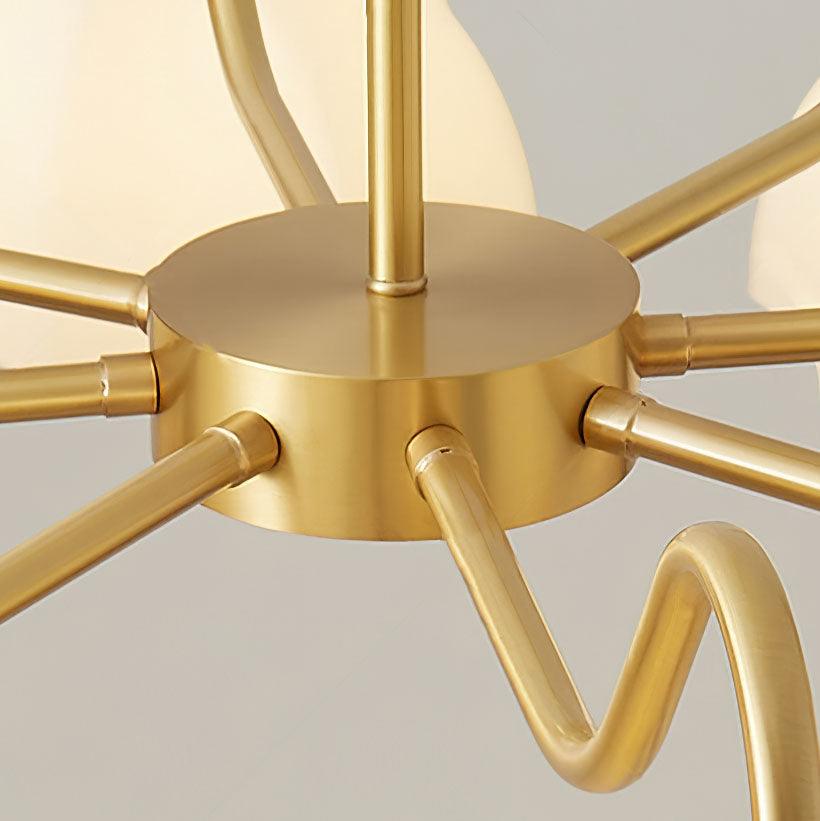 Octagonal Glass Bowl Chandelier-Homelova