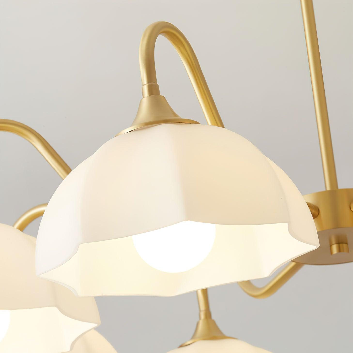 Octagonal Glass Bowl Chandelier-Homelova