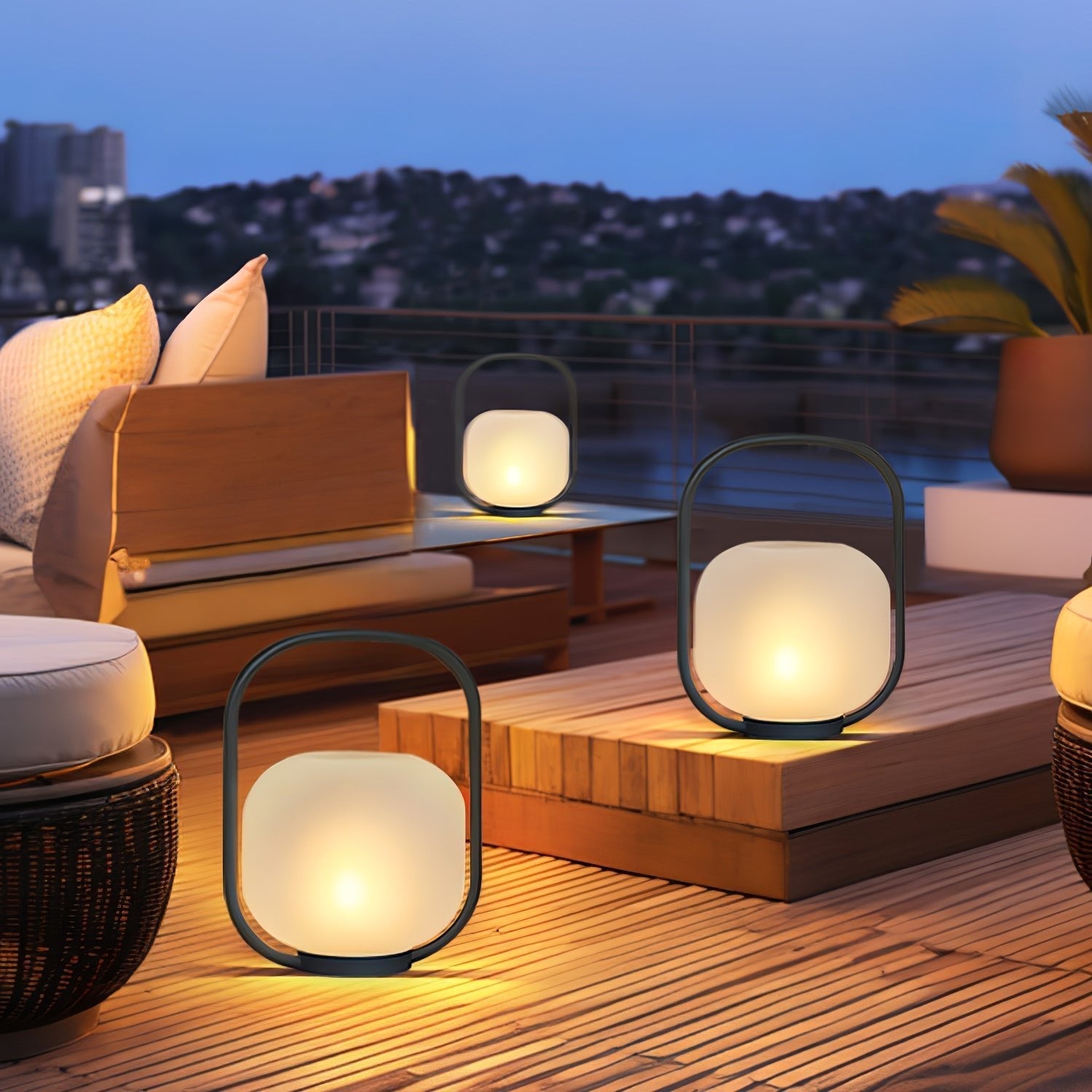 Portable Lantern Outdoor Table Lamp-Homelova