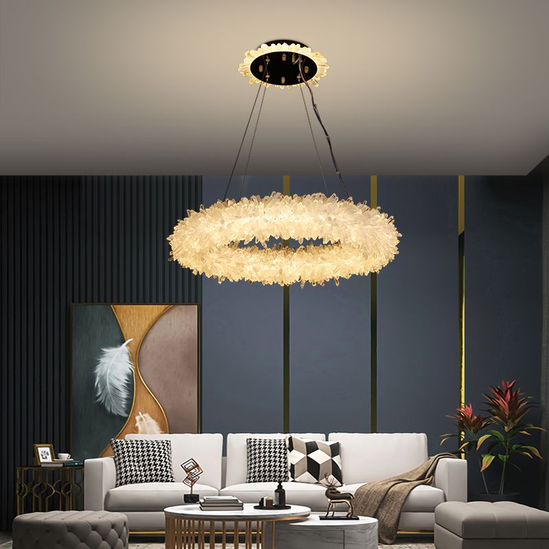 Primary Crystal Halo Modern Chandelier-Homelova