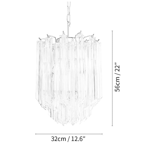 Quadriedri Murano Prisms Multicolored Chandelier