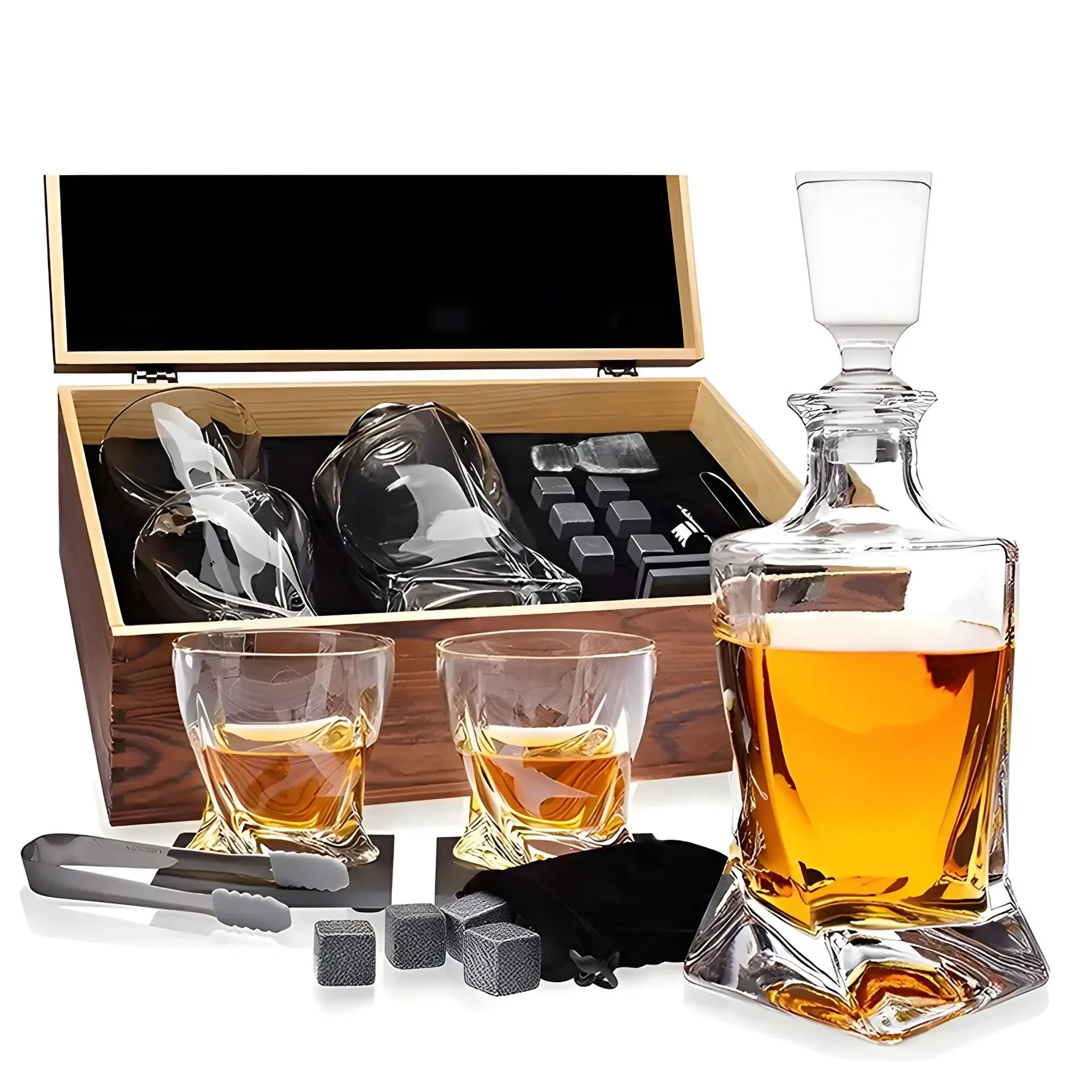 Exclusive Crystal Whiskey Set with Decanter and Glasses-Homelova
