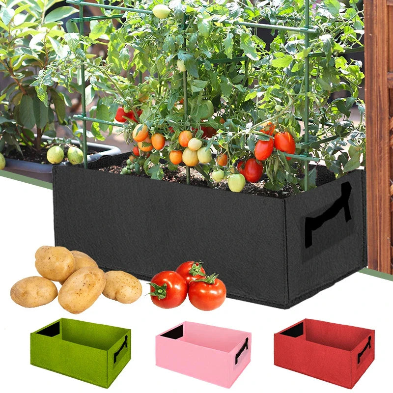 Foldable Felt Storage Box for Plants with Handles-Homelova