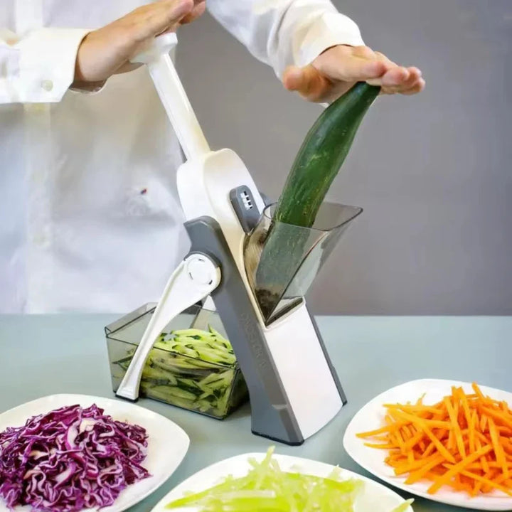 Safe 5 - In-1 Vegetable Slicer With Collecting Tray 1 + 1 Free-Homelova
