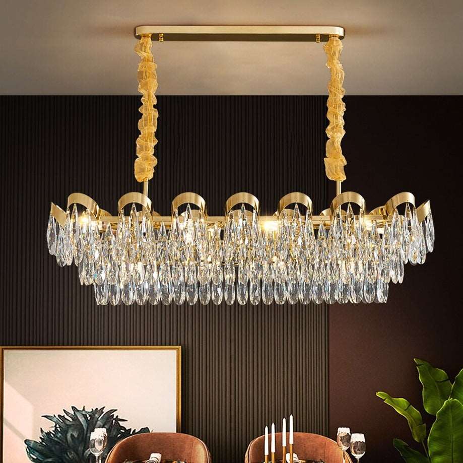 Andria Crystal Dining Room Chandelier-Homelova