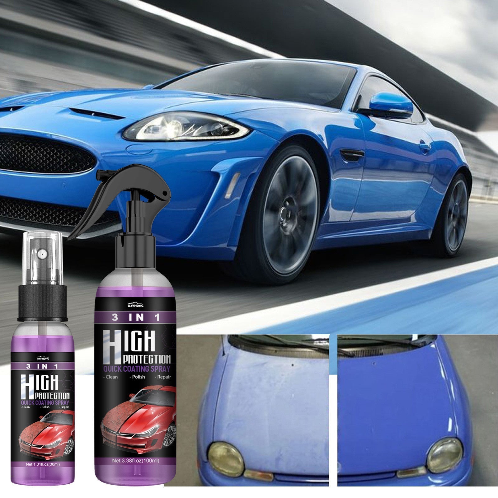3-in-1 Enhanced Car Coating Spray-Homelova