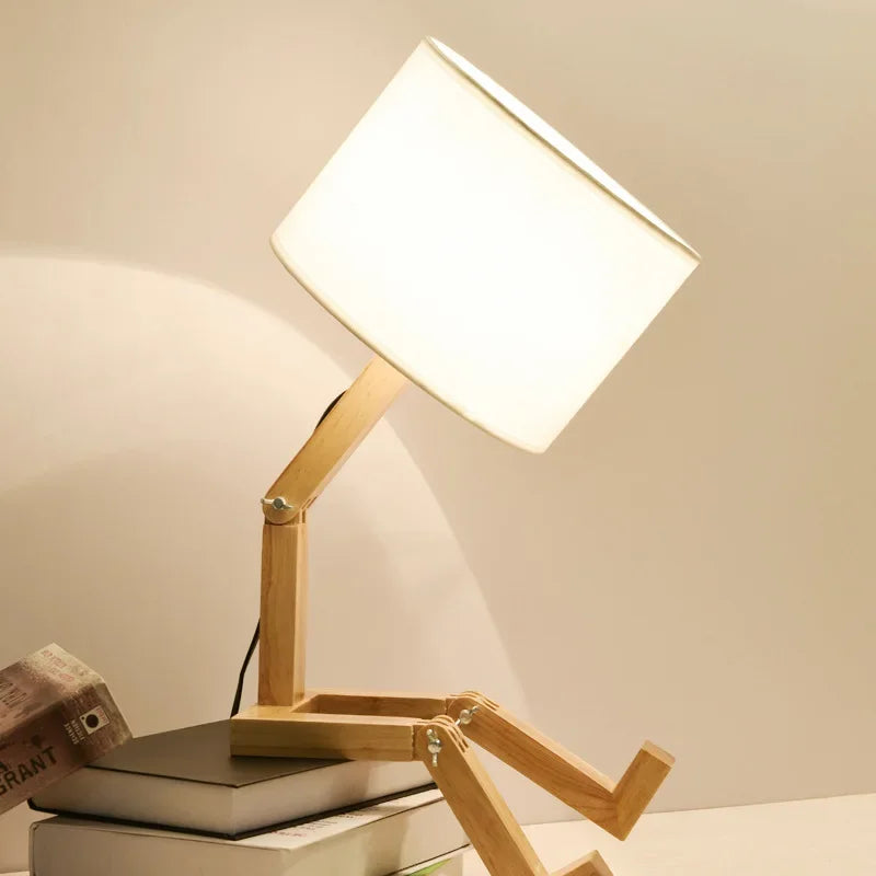 Wooden Table Lamp with Book Holder - Modern Design for Your Home-Homelova