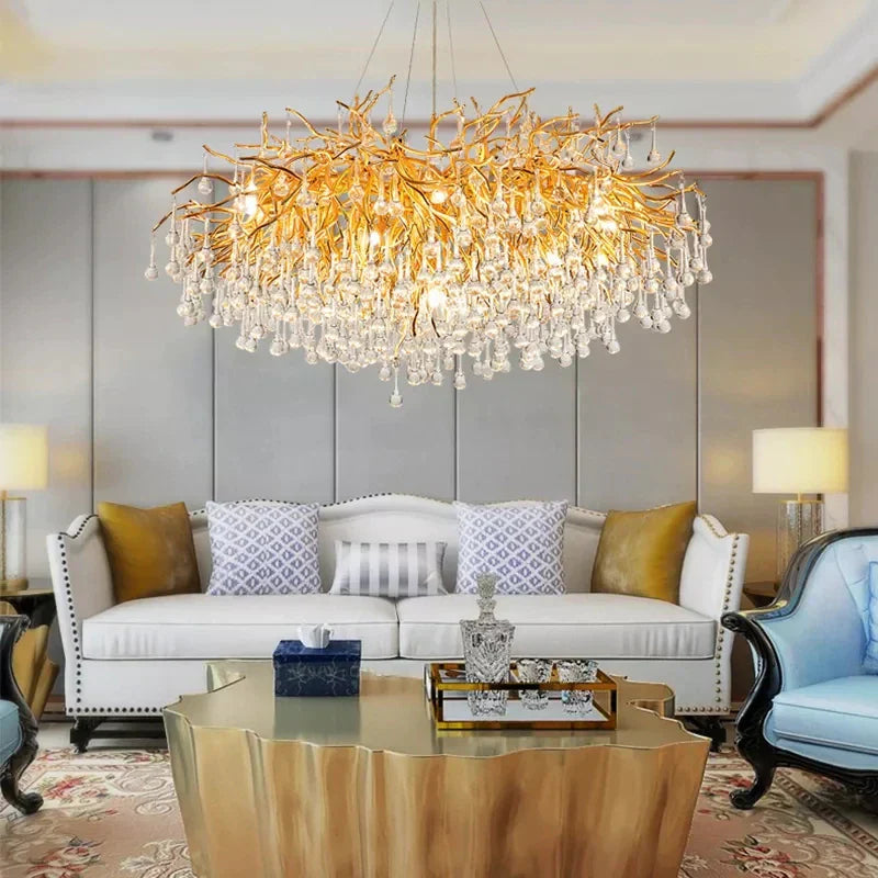 40" Albero Living Room Crystal Chandelier-Homelova