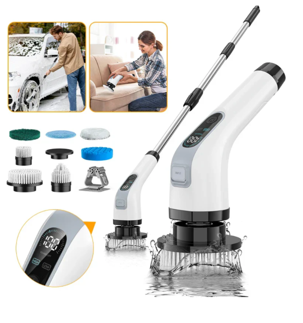 Cordless Electric Cleaning Brush With 7 Interchangeable Attachments-Homelova