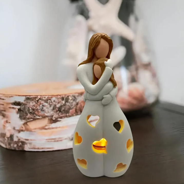 Symbolic Mother-and-Child Candle Holder-Homelova
