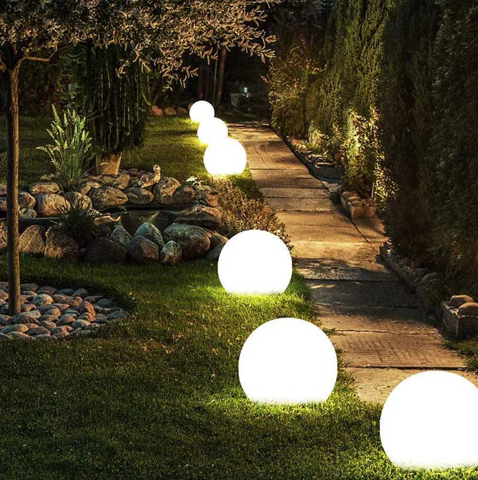 Round Garden Lamp-Homelova