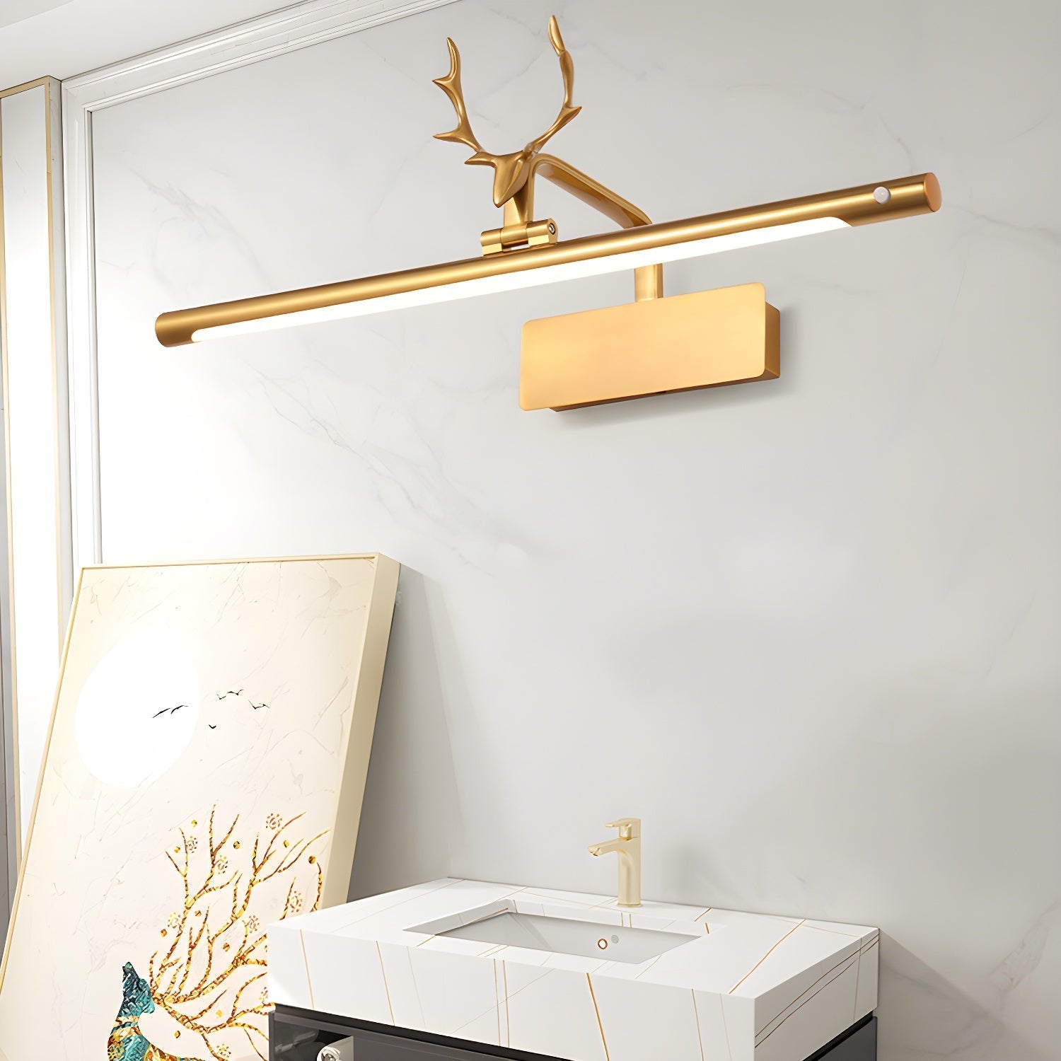 Stag Horn Wall Light-Homelova