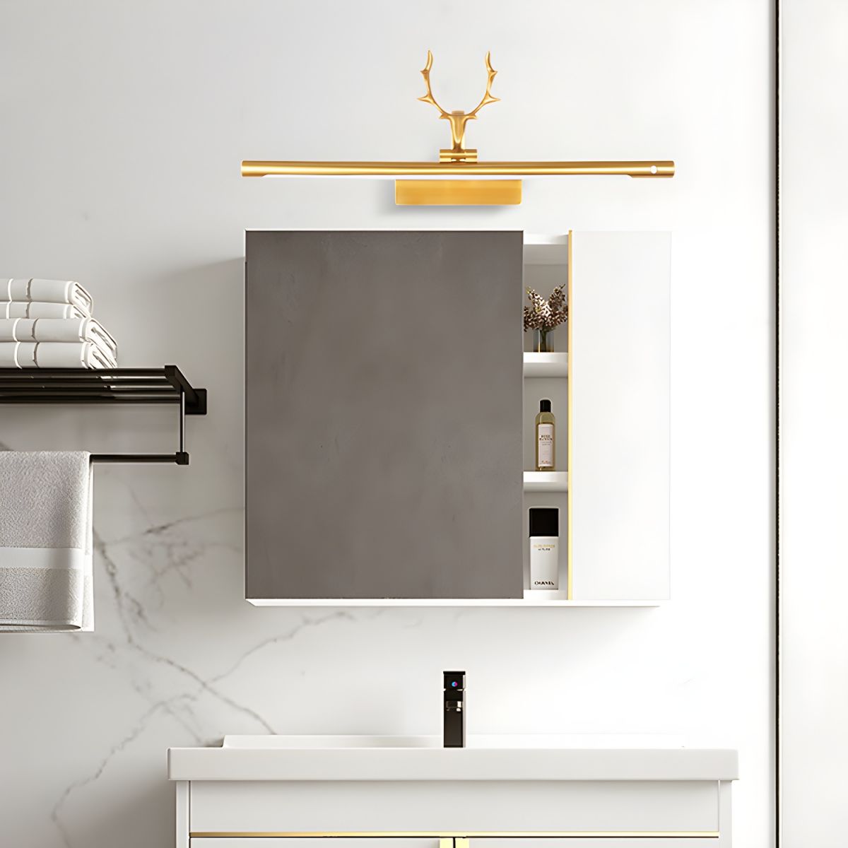 Stag Horn Wall Light-Homelova