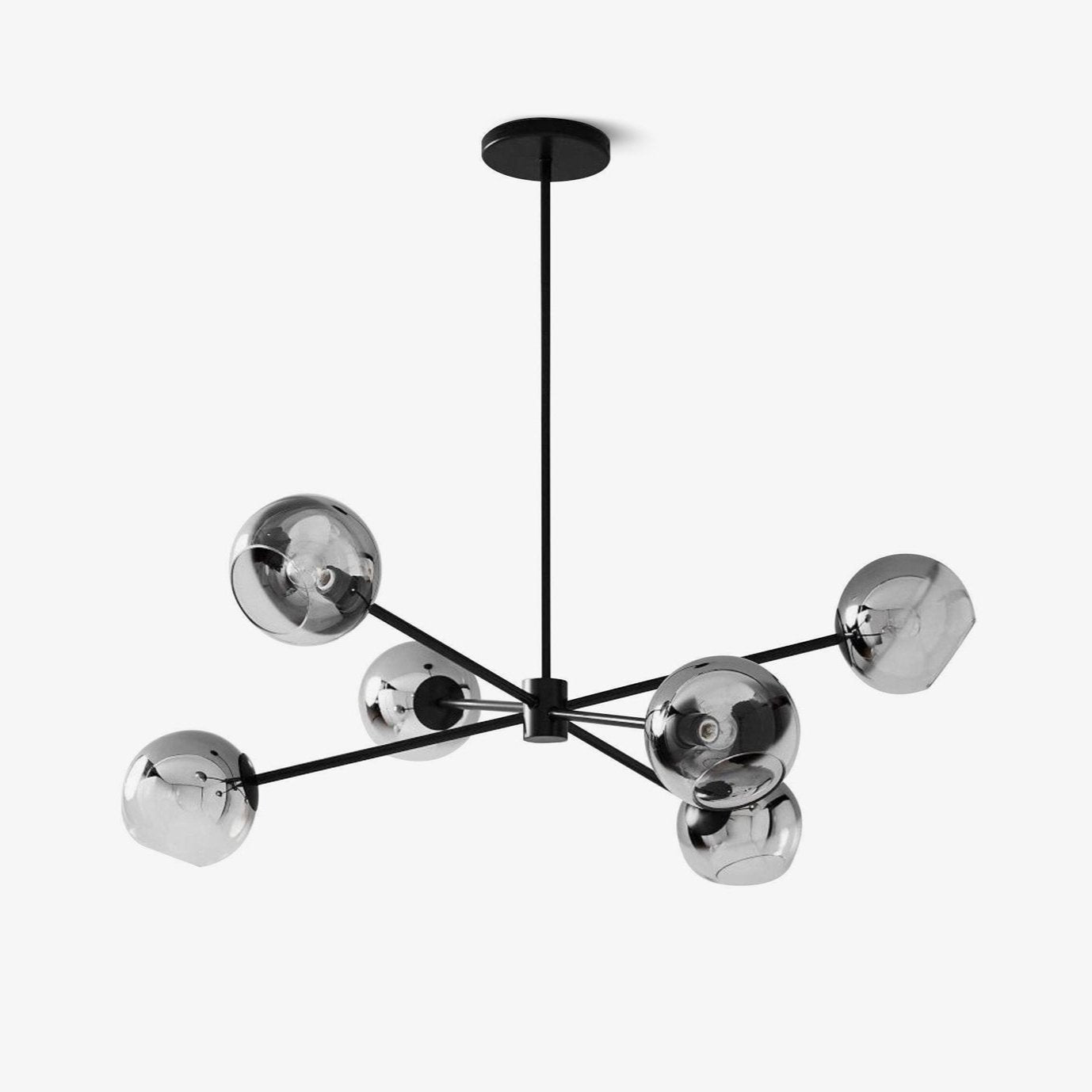 Staggered Glass 6 Light Chandelier-Homelova