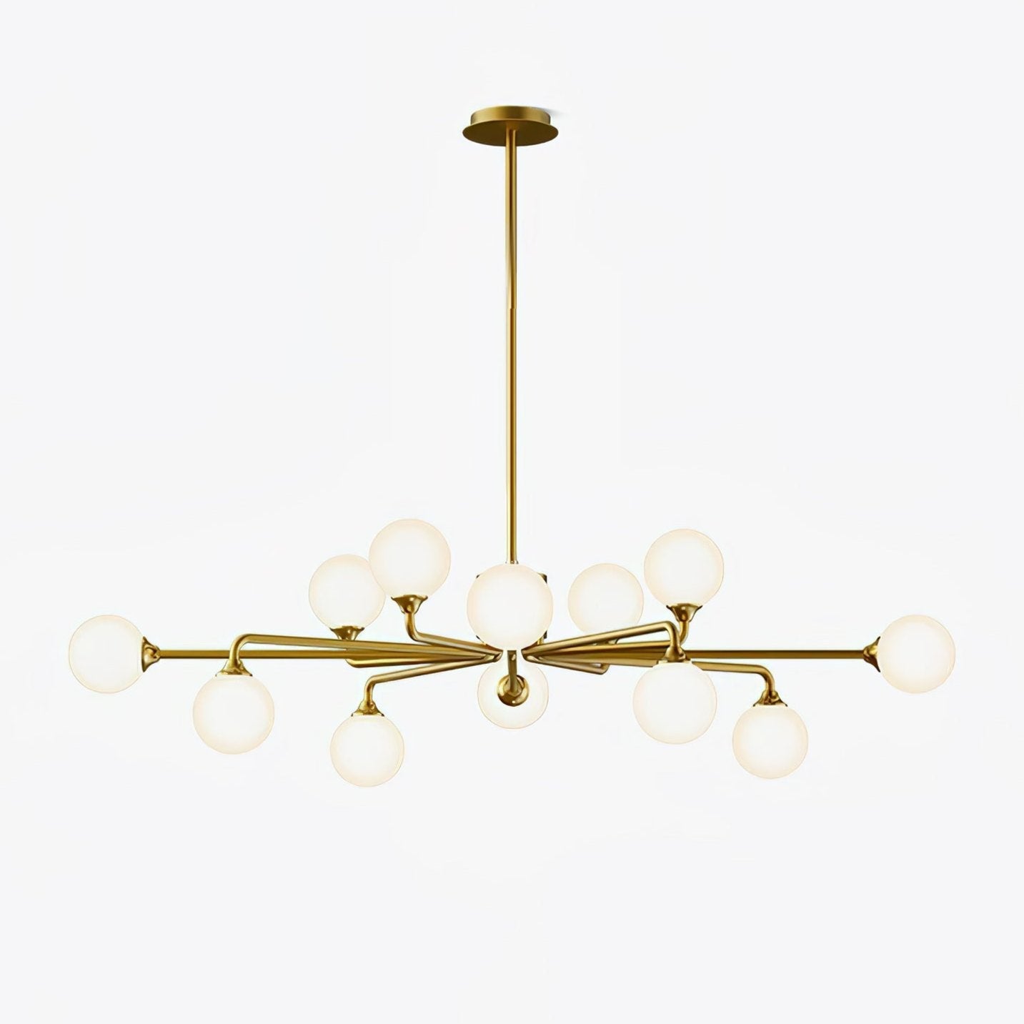 Staggered Glass Globes Chandelier-Homelova