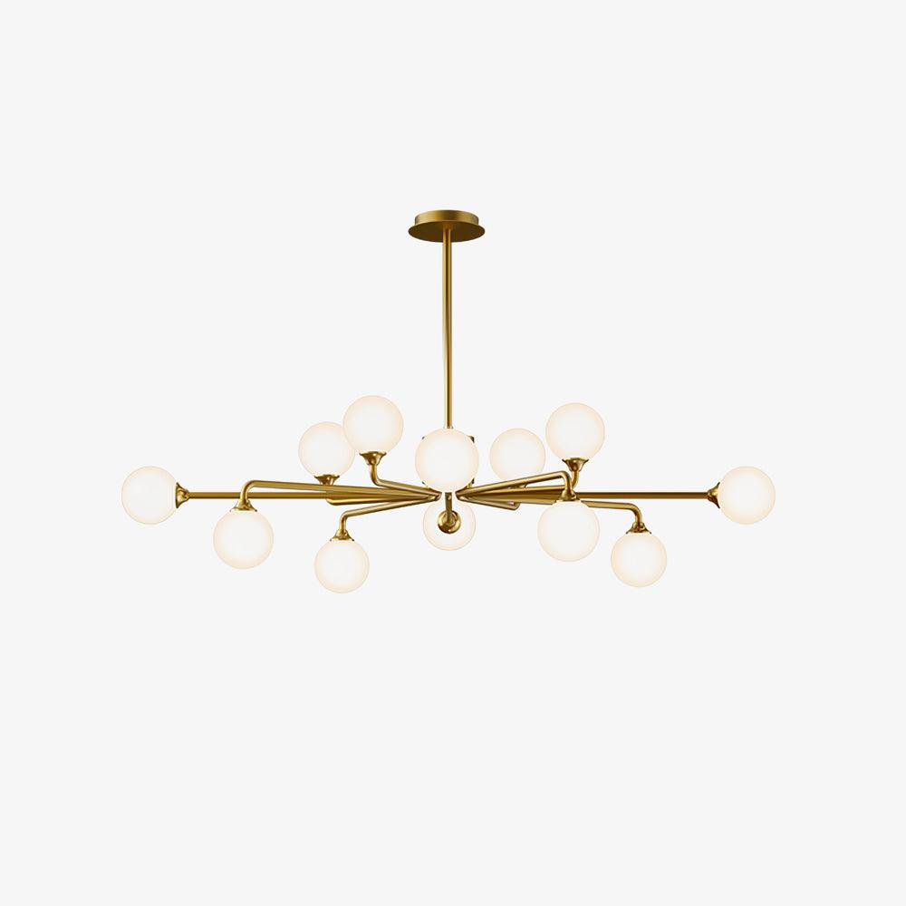 Staggered Glass Globes Chandelier-Homelova