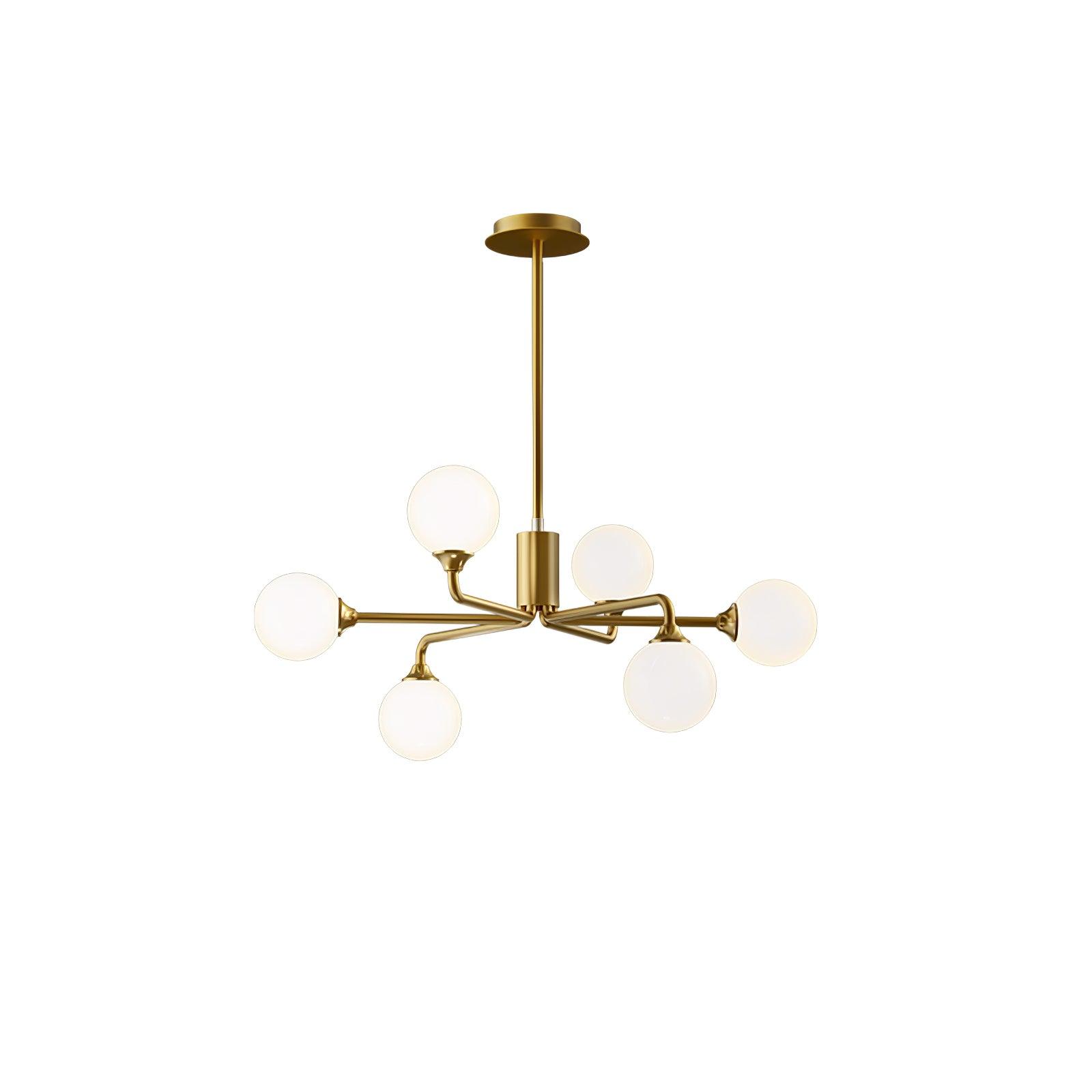 Staggered Glass Globes Chandelier-Homelova