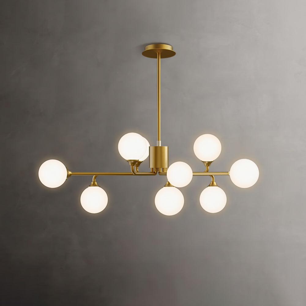 Staggered Glass Globes Chandelier-Homelova