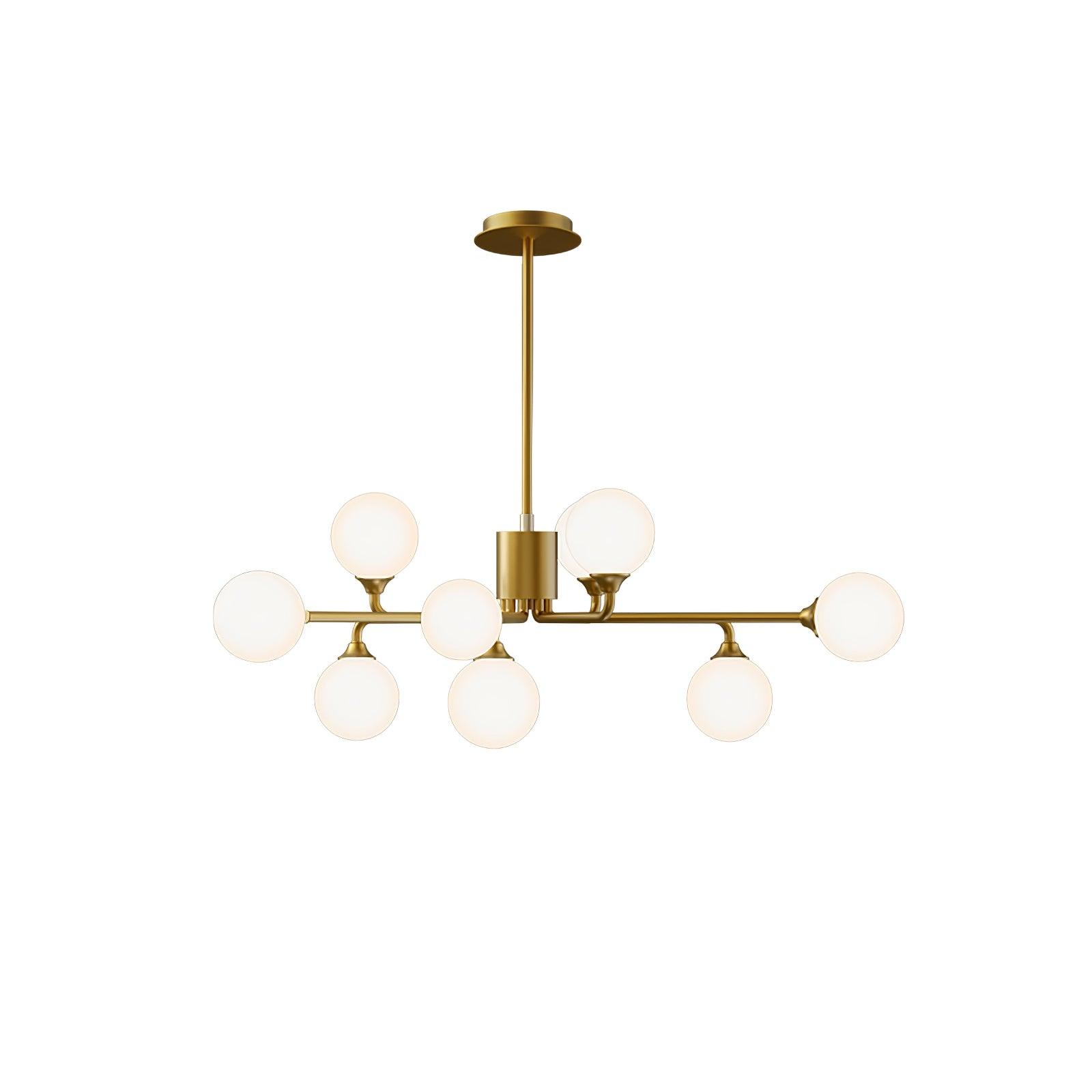 Staggered Glass Globes Chandelier-Homelova