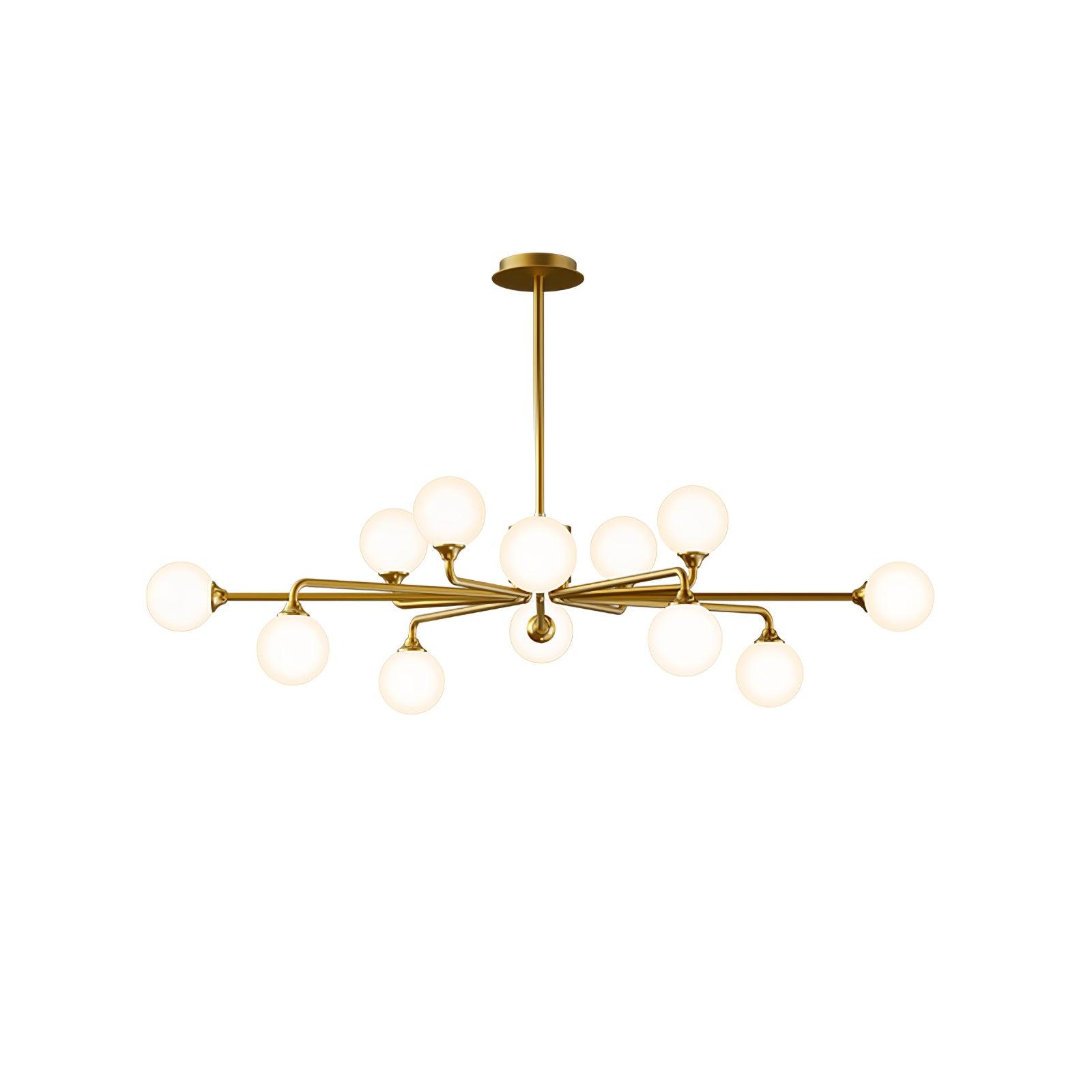 Staggered Glass Globes Chandelier-Homelova