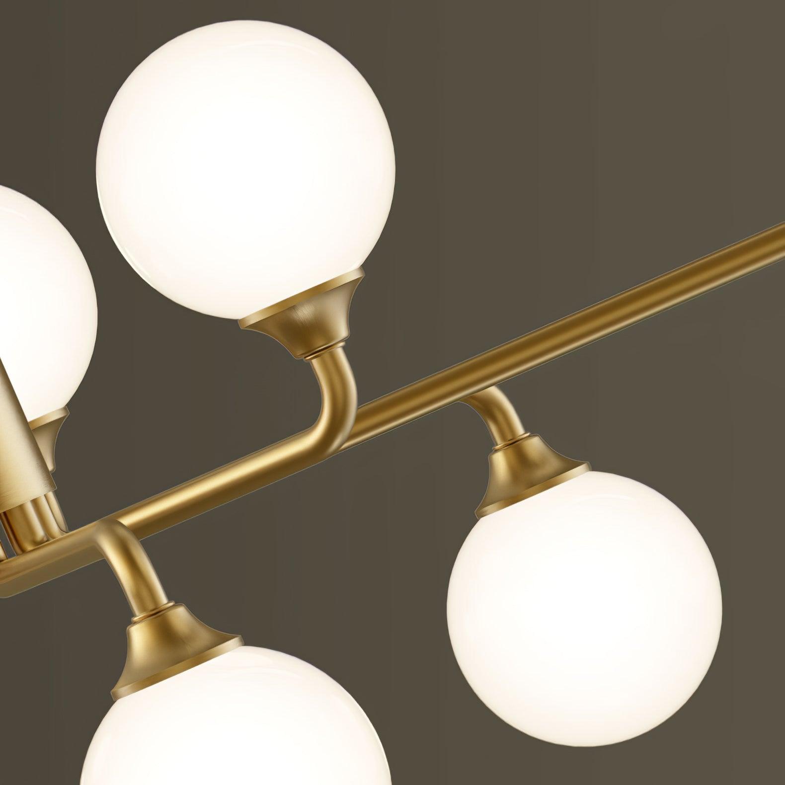 Staggered Glass Globes Chandelier-Homelova