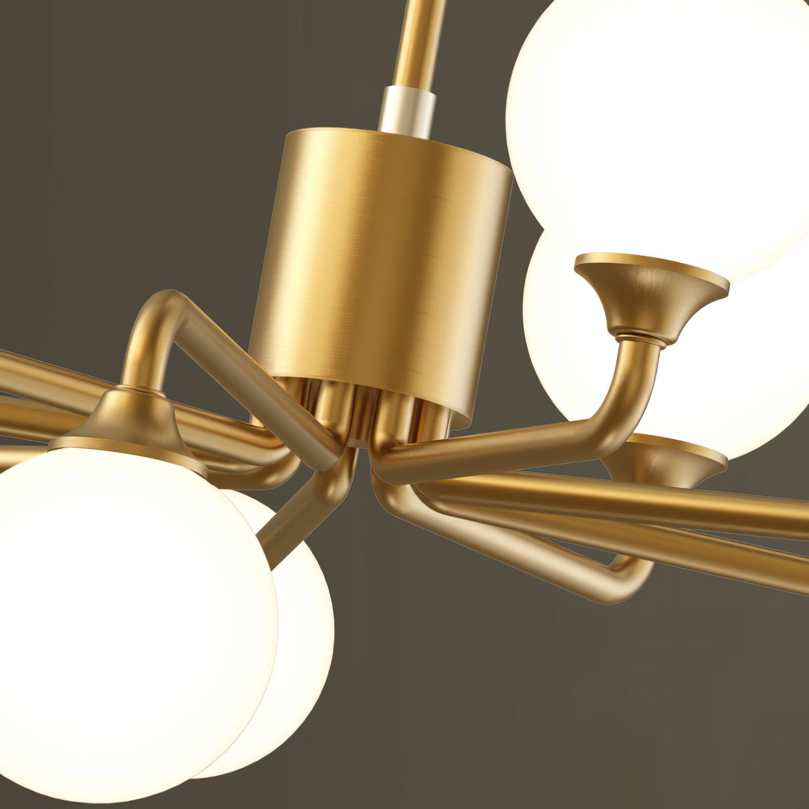 Staggered Glass Globes Chandelier-Homelova