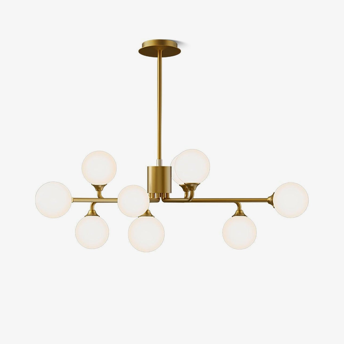 Staggered Glass Globes Chandelier-Homelova
