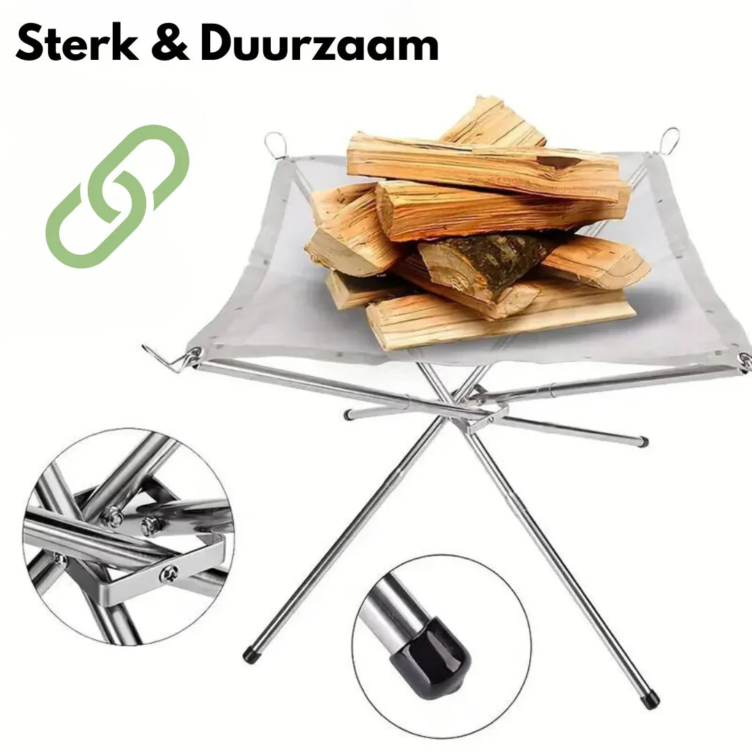 Foldable Campfire Stand - Portable Fire Pit for Camping & Outdoor Use-Homelova