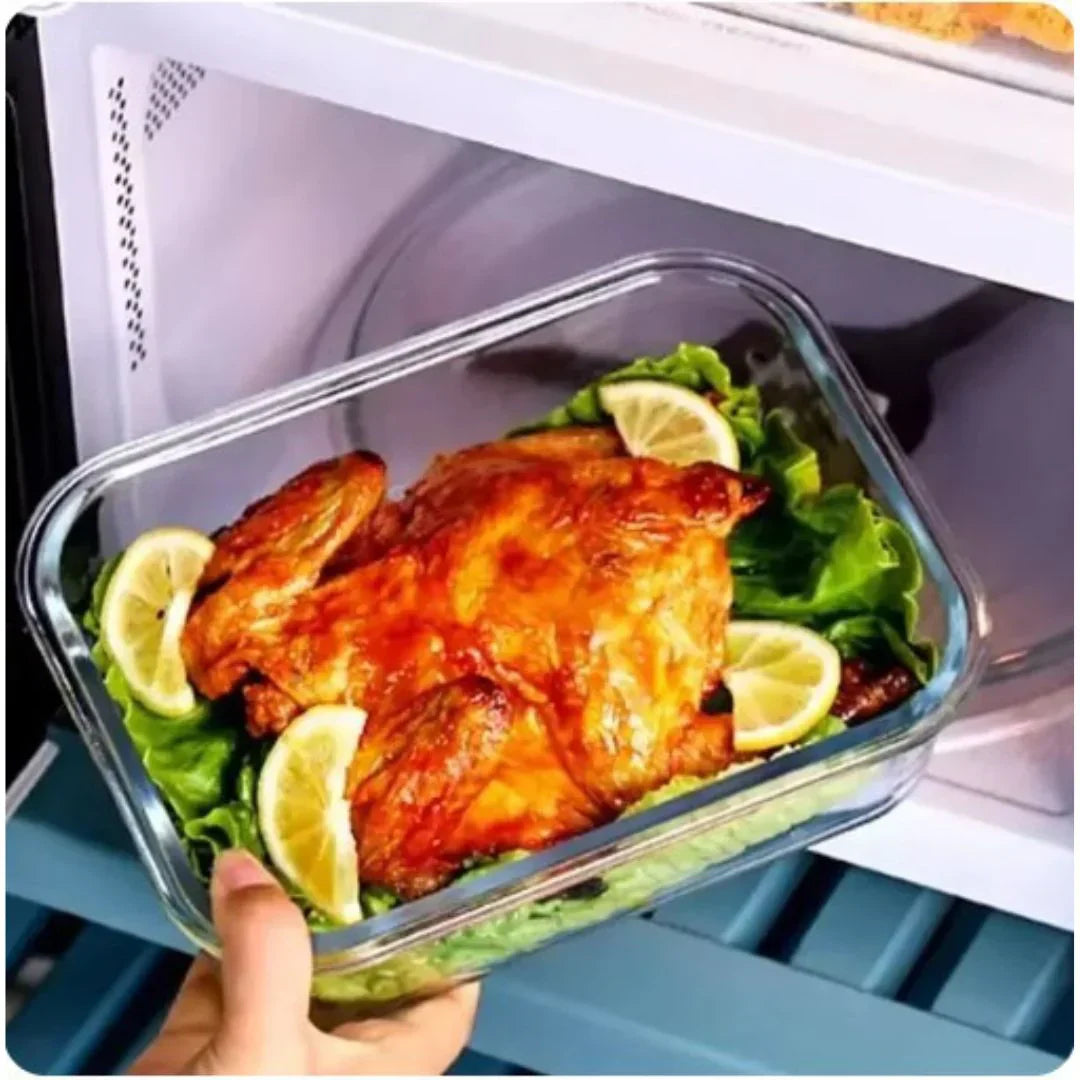 Glass Food Storage Jar Set - Airtight Storage Containers With Lid For Kitchen And Meal Prep-Homelova