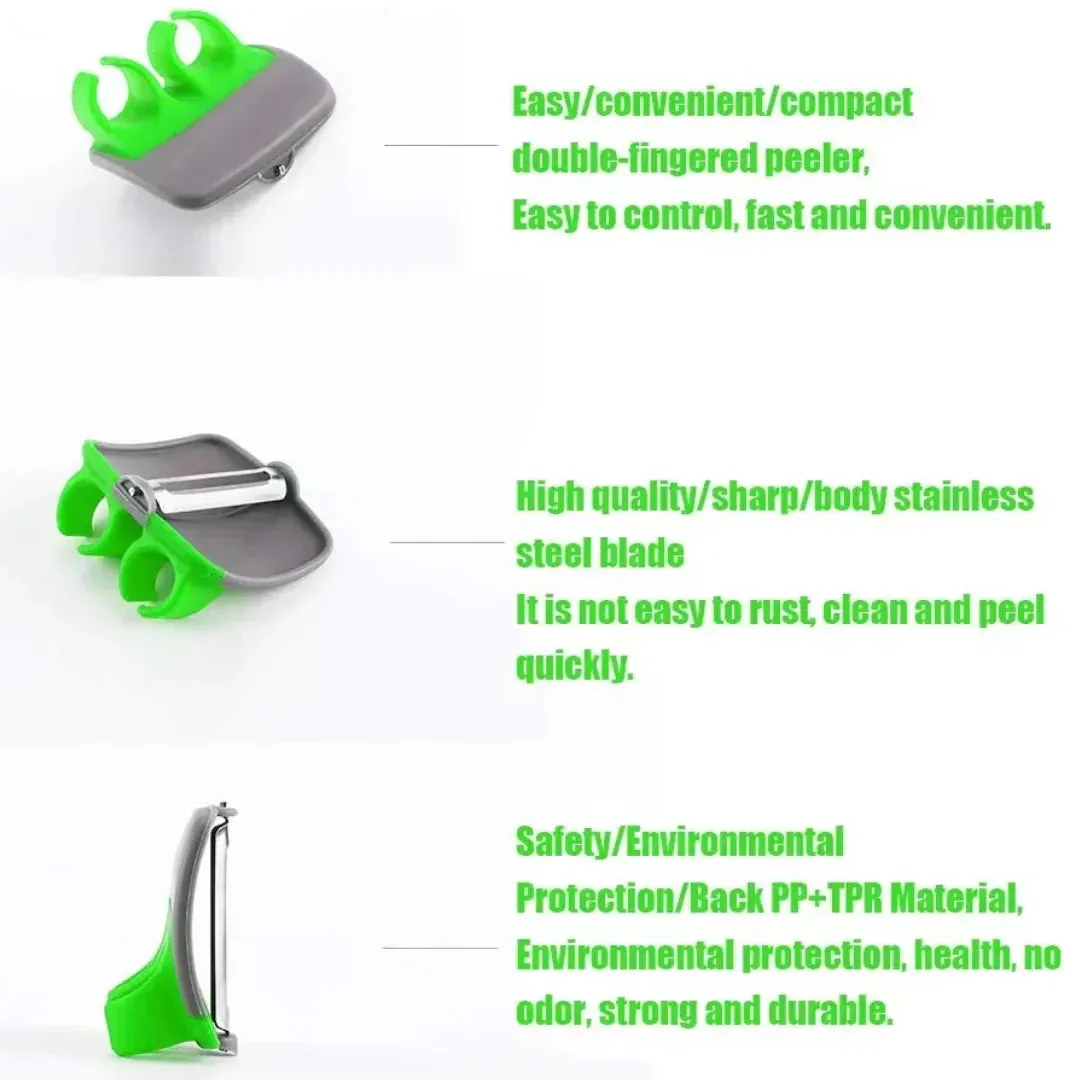 4 - Piece Finger Vegetable Peeler Set-Homelova
