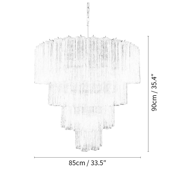 Vintage Murano Amber Glass Chandelier