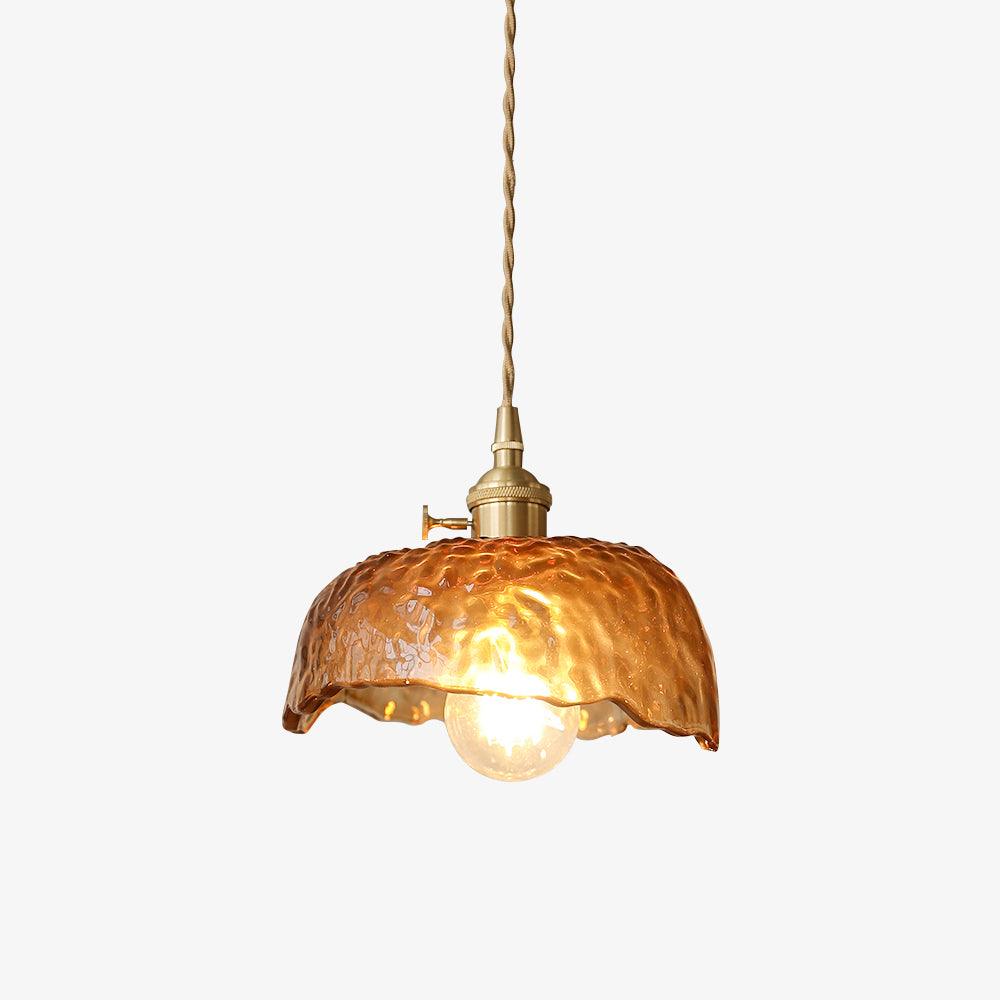 Vintage Brown Glass Pendant Light-Homelova
