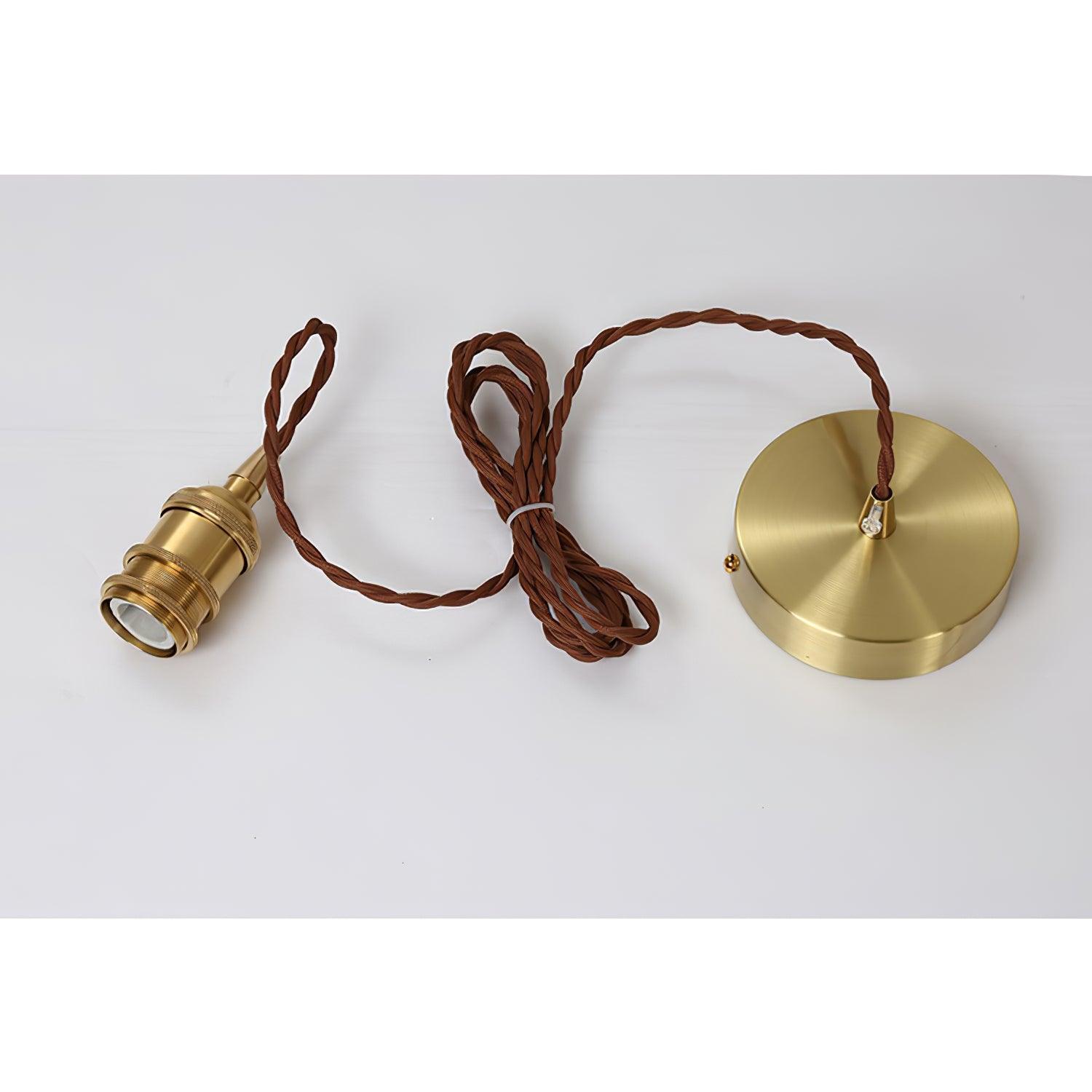 Vintage Brown Glass Pendant Light-Homelova