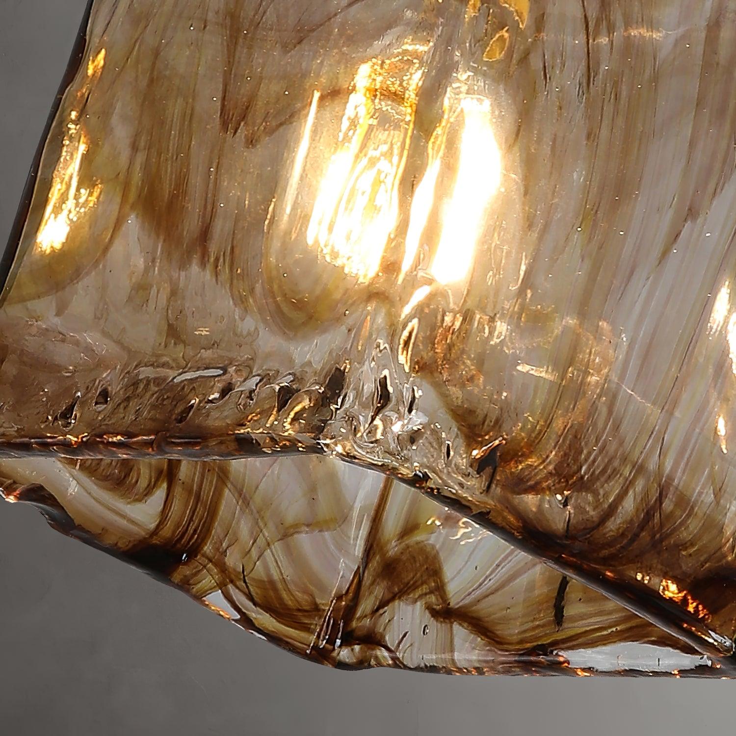 Vintage Brown Glass Pendant Light-Homelova