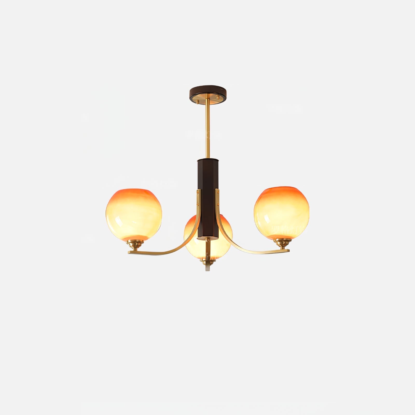 Vintage Caramel Globe Chandelier-Homelova