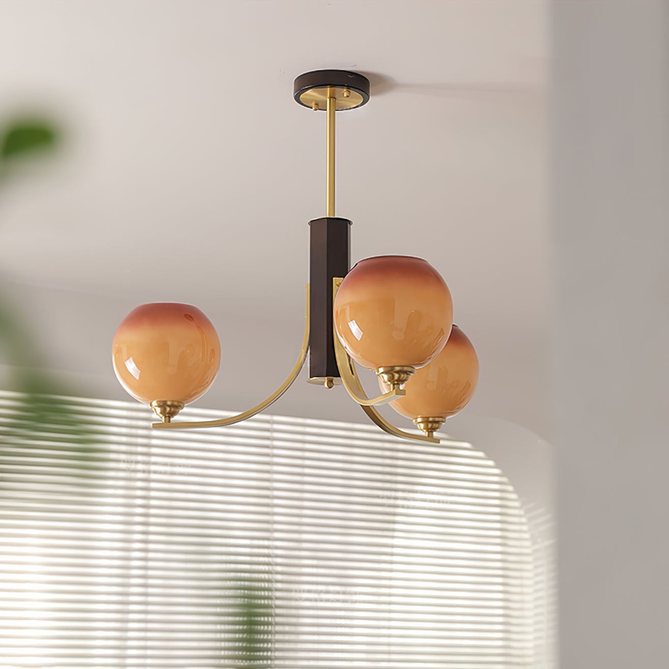 Vintage Caramel Globe Chandelier-Homelova