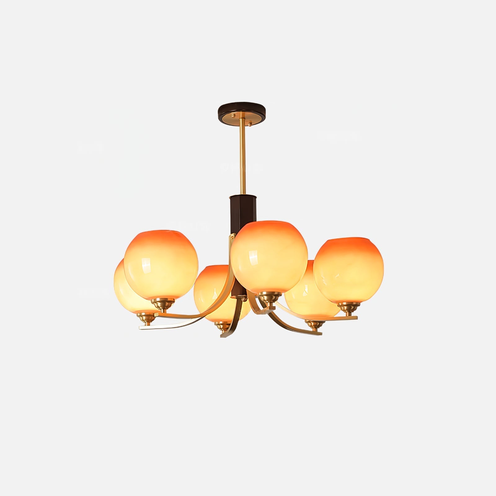 Vintage Caramel Globe Chandelier-Homelova